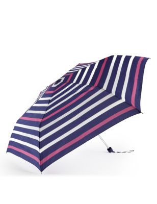 Nautical Striped Compact Umbrella with Stormwear&trade;
